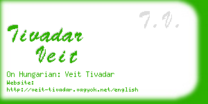 tivadar veit business card